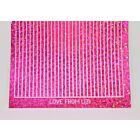 Straight Peel-Off Stickers - Pink Holographic