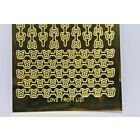 Butterfly Border - Peel-Off Stickers - Gold Mirror