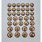Shimmer Dome Stickers - Medium - Gold