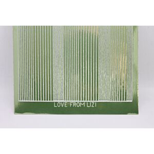 Pin Stripe Peel-Off Stickers - Apple Green Mirror