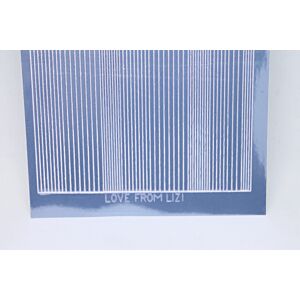 Pin Stripe Peel-Off Stickers - Ice Blue Mirror