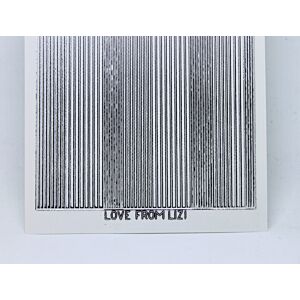 Pin Stripe Peel-Off Stickers - Clear Silver Mirror