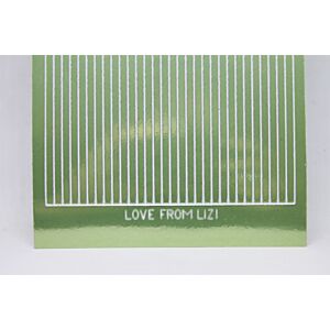Straight Peel-Off Stickers - Apple Green Mirror