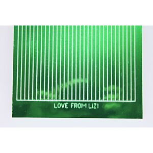 Straight Peel-Off Stickers - Green Mirror