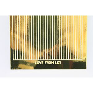 Straight Peel-Off Stickers - Gold Mirror