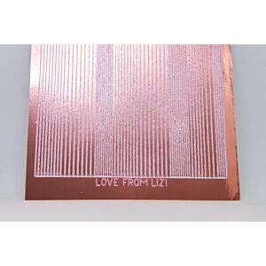 Pin Stripe Peel-Off Stickers - Rose Gold Mirror