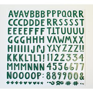 Foam Alphabet  Thicker Stickers - Green