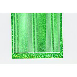 Pin Stripe Peel-Off Stickers - Green Holographic
