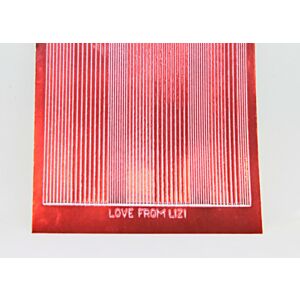 Pin Stripe Peel-Off Stickers - Ruby Red Mirror