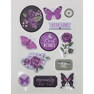 Butterfly Wishes - Puffy Stickers 