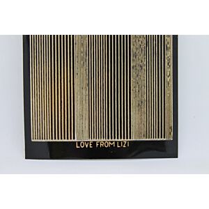 Pin Stripe Peel-Off Stickers - Black/Gold Finish