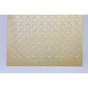 Mini Circle Peel-Off Stickers - Gold Moondust
