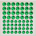 Domed Circle Gems - Green Glitter 
