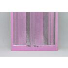 Pin Stripe Peel-Off Stickers - Pink/Silver Finish