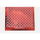 Mini Heart Peel-Off Stickers - Ruby Red Mirror
