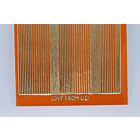 Pin Stripe Peel-Off Stickers - Tangerine/Gold Finish