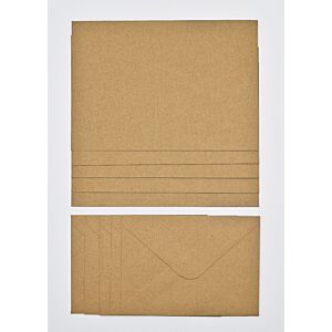 A6 - Kraft Cards And Envelopes - 5 Pack 