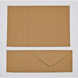 Tall - Kraft Cards And Envelopes - 5 Pack 