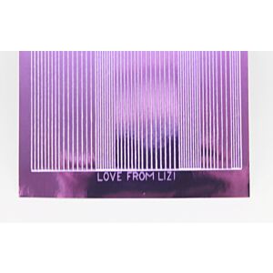 Pin Stripe Peel-Off Stickers - Purple Mirror