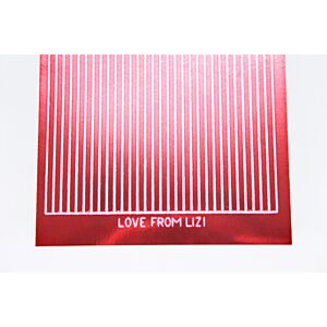 Straight Peel-Off Stickers - Red Mirror