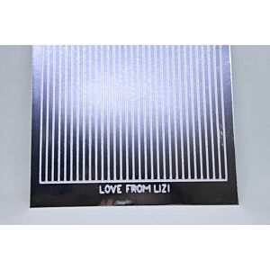 Straight Peel-Off Stickers - Silver Mirror