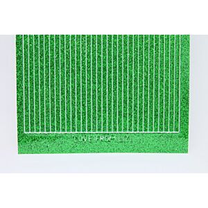 Straight Peel-Off Stickers - Green Glitter