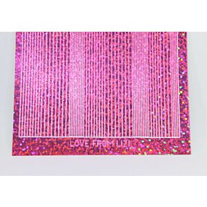 Pin Stripe Peel-Off Stickers - Pink Holographic