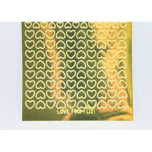 Mini Heart Peel-Off Stickers - Gold Mirror