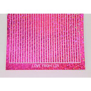 Straight Peel-Off Stickers - Pink Holographic