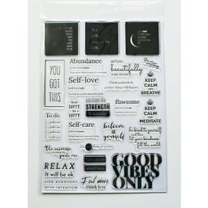 Good Vibes Only - LFL A4 Stamp Set - Plus Free Sticky Notes!
