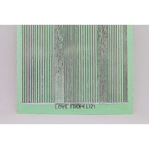 Pin Stripe Peel-Off Stickers - Spearmint/Silver Finish