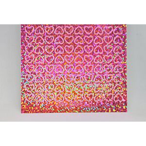 Mini Heart Peel-Off Stickers - Pink Holographic