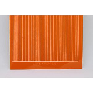 Pin Stripe Peel-Off Stickers - Tangerine