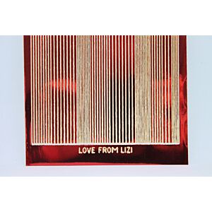 Pin Stripe Peel-Off Stickers - Ruby Red Mirror/Gold Finish