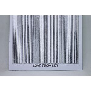 Pin Stripe Peel-Off Stickers - White/Silver Finish