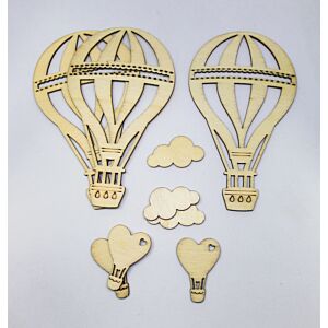 Hot Air Balloon - Wooden shapes