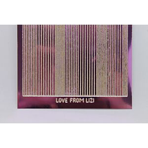 Pin Stripe Peel-Off Stickers - Mauve Mirror/Gold Finish