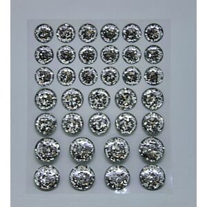 Shimmer Dome Stickers - Medium - Silver