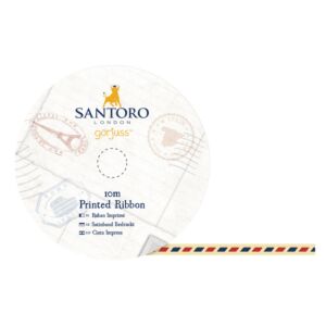Air Mail - Santoro 10m Printed Satin Ribbon